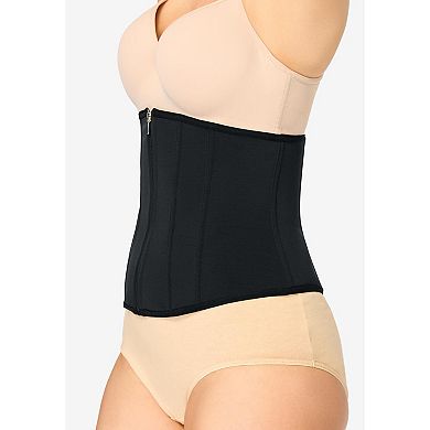 Secret Solutions Women's Plus Size Firm Flex Zip Corset Waist