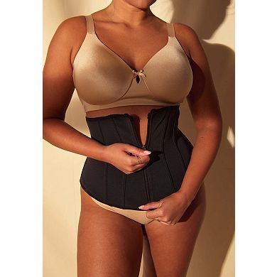 Secret Solutions Women's Plus Size Firm Flex Zip Corset Waist