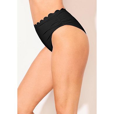 Swimsuits for All Women's Scallop Trim Swim Brief