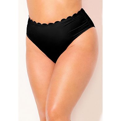 Swimsuits for All Women's Scallop Trim Swim Brief