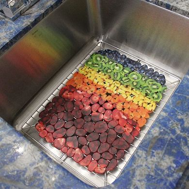 Printed PVC Sink Mat Pebble Design 15.7 x 11.8 Inch Flexible Protector