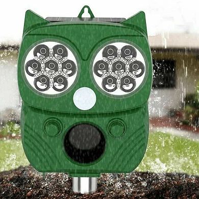 Solar Ultrasonic Animal Repeller Outdoor Pest Deterrent Garden Device