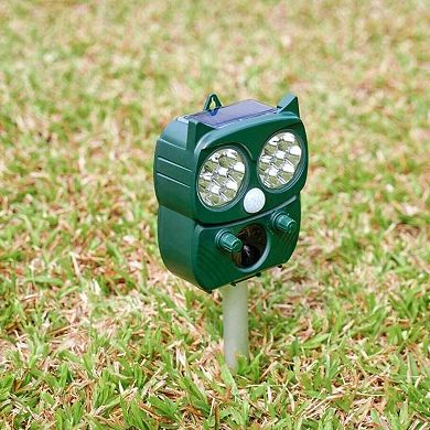 Solar Ultrasonic Animal Repeller Outdoor Pest Deterrent Garden Device