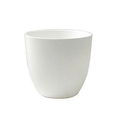 Pack of 2 White Plastic Plant Pots 5.5 Inch Round Succulent Planters