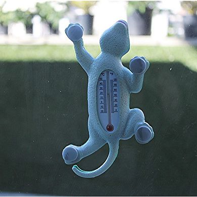 Outdoor Window Thermometer Lizard Gecko Shape Self Adhesive Peel Stick