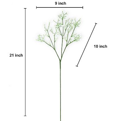 Pack of 12 Artificial Baby Breath Flowers White Gypsophila Real Touch