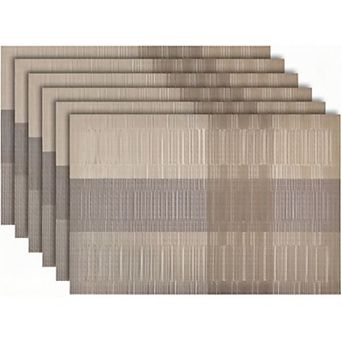 Placemats, Placemats Set of 6, Heat Resistant Place Mats, Washable PVC Table Mats