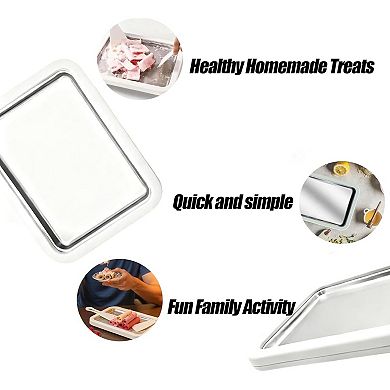 Rolled Ice Cream Maker Instant Freeze Tray with Scrapers DIY Dessert Kit