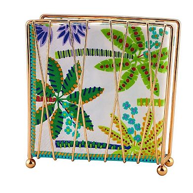 Rose Gold Napkin Holder Self Standing Kitchen Counter Tabletop Dispenser
