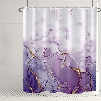 Shower Curtain, Abstract Marble Shower Curtain for Bathroom Waterproof Fabric Shower Curtain Set