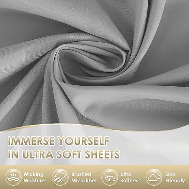 Luxury Silky Soft Bed Sheet Set, 4 Piece,Twin Size, Fits 16 inch Deep Pocket Mattresses,Wrinkle Free