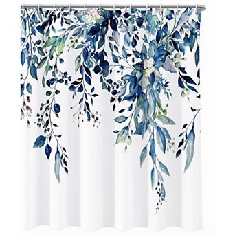 Shower Curtains for Bathroom, Watercolor Leaf Shower Curtain Sets Waterproof Plant Shower Curtain