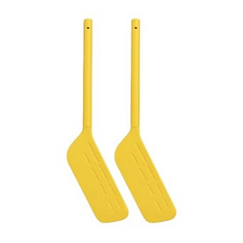 Pack of 2 Angled Spatula Hockey Stick Design TPR Baking Prep Tool