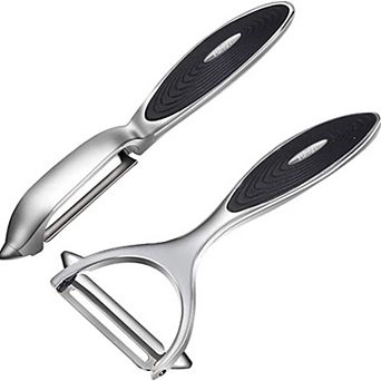 Pack of 2 Vegetable Peeler Set Y and I Shape Stainless Steel Fruit Peeler