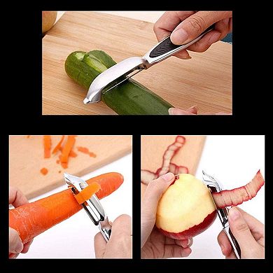 Pack of 2 Vegetable Peeler Set Y and I Shape Stainless Steel Fruit Peeler