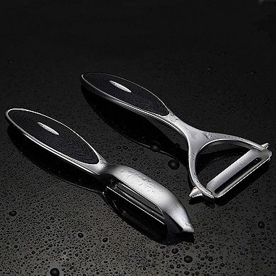 Pack of 2 Vegetable Peeler Set Y and I Shape Stainless Steel Fruit Peeler