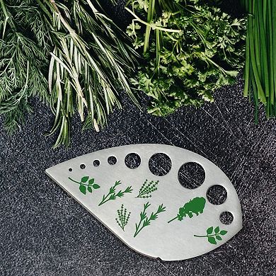 Stainless Steel Herb Tool 9 Hole Leaf Peeler Kitchen Gadget