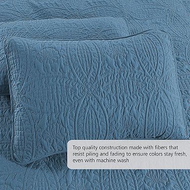Quilt Set Full/Queen Size Oversized Bedspread - Soft Microfiber Lightweight Coverlet for All Season