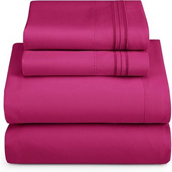 Queen Size Sheets - 4 pc Bed Sheet Set, Luxury Double Brushed Bed Sheets - Extra Soft Bedding