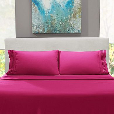 Queen Size Sheets - 4 Piece Bed Sheet Set, Luxury Double Brushed Bed Sheets - Extra Soft Bedding