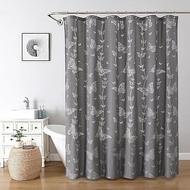 Shower Curtain, Lace Butterfly Shower Curtains for Bathroom, Sheer Shower Curtain,Vintage Aesthetic