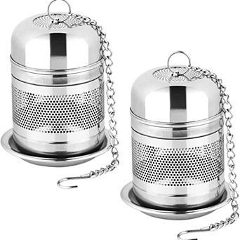 Pack of 2 Stainless Steel Tea Infuser Strainer Fine Mesh Loose Leaf Steeper