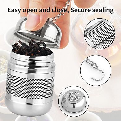 Pack of 2 Stainless Steel Tea Infuser Strainer Fine Mesh Loose Leaf Steeper