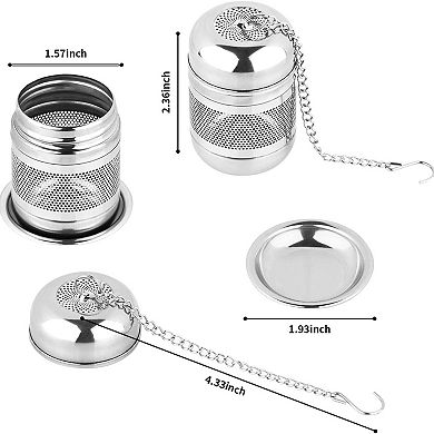 Pack of 2 Stainless Steel Tea Infuser Strainer Fine Mesh Loose Leaf Steeper