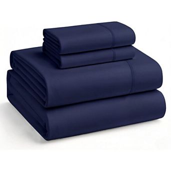 King Size Sheet Set 4 pc Bedding Set, Pre-Washed Ultra Soft Brushed Microfiber, Deep Pocket 15”