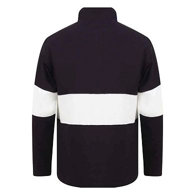 Front Row Unisex Adults Panelled Zip Neck Top