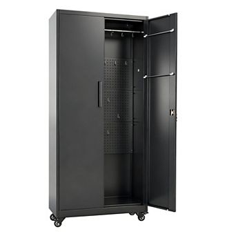 VEVOR Metal Storage Cabinet, 70.6 in Rolling Steel Garage Cabinet with Adjustable Shelves,5 tier
