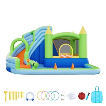 VEVOR Inflatable Bounce House, 11.3 x 12.3 x 7.0 ft Inflatable Bounce House Water Slide