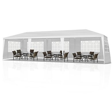5-Sided Outdoor Party Tent with Windows and PE Cover