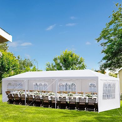 5-Sided Outdoor Party Tent with Windows and PE Cover