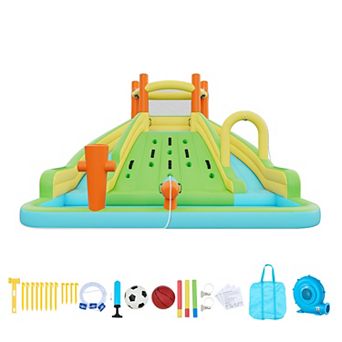 VEVOR Inflatable Bounce House, 13.3 x 11.4 x 8.4 ft Inflatable Bounce House Water Slide