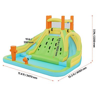 VEVOR Inflatable Bounce House, 13.3 x 11.4 x 8.4 ft Inflatable Bounce House Water Slide