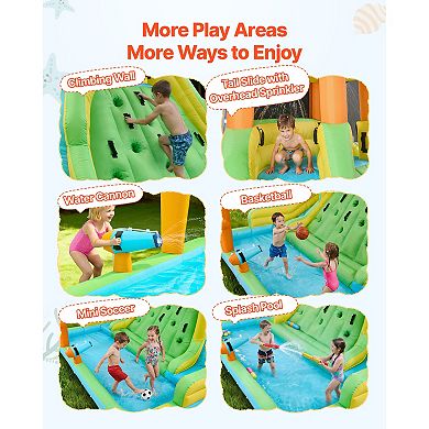 VEVOR Inflatable Bounce House, 13.3 x 11.4 x 8.4 ft Inflatable Bounce House Water Slide