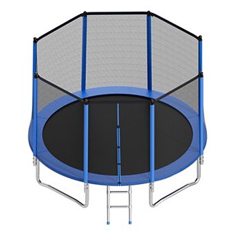 VEVOR Outdoor Trampoline, 14FT Round Recreational Trampoline with Enclosure Net, ASTM Approved