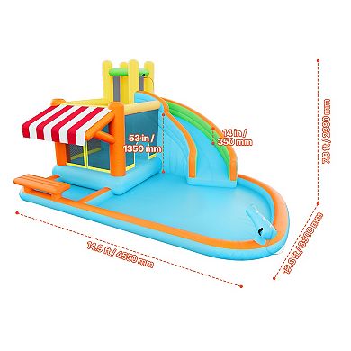 VEVOR Inflatable Bounce House, 14.9 x 12.8 x 7.8 ft Inflatable Bounce House Water Slide