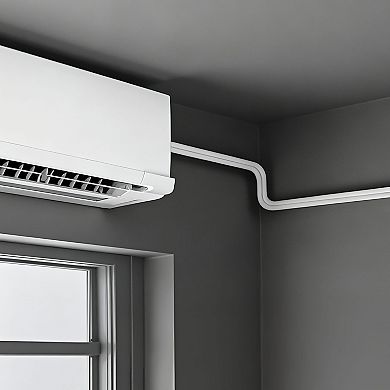 VEVOR 50ft Mini Split Line Set, 1/4” & 1/2” OD AC Copper Tubing Pipe, 3/8 White PE Insulated Coil
