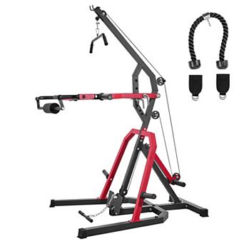 VEVOR Home Gym Equipment, Leverage Gym with 2:1 Ratio LAT Low Row System, Strength Training Machine