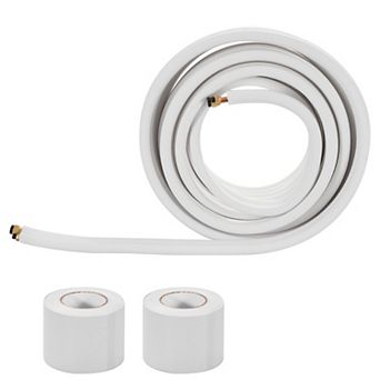 VEVOR 100ft Mini Split Line Set, 3/8” & 5/8” OD AC Copper Tubing Pipe, 3/8 White PE Insulated Coil