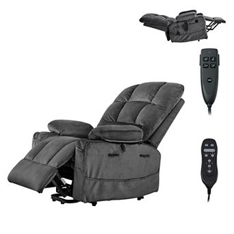 VEVOR Power Lift Recliner Chair, Dual Motor, Large with Heat and Massage for Elderly