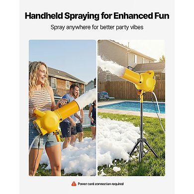 VEVOR Foam Machine, Handheld Spray Foam Cannon Party Machine, Bubble Cannon with Fan