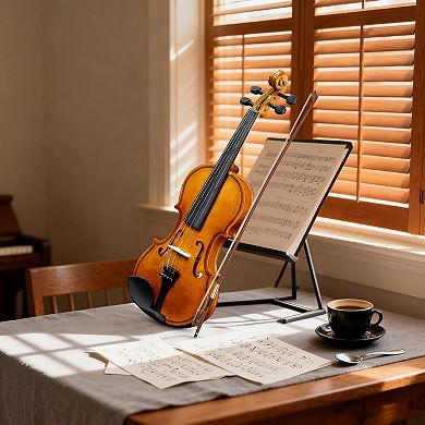 Acoustic Student Violin Set with Case, Bow, Accessories