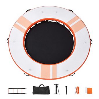 VEVOR Inflatable Floating Dock, 8 FT Inflatable Dock Platform, Non-Slip with Portable Carrying Bag