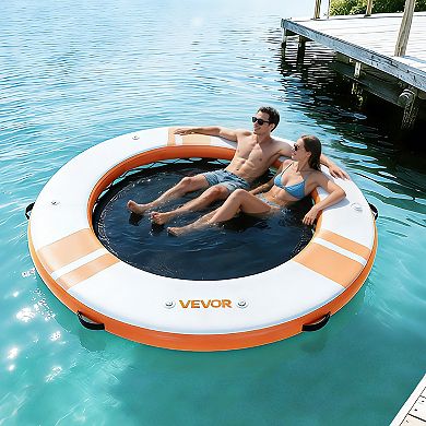 VEVOR Inflatable Floating Dock, 8 FT Inflatable Dock Platform, Non-Slip with Portable Carrying Bag