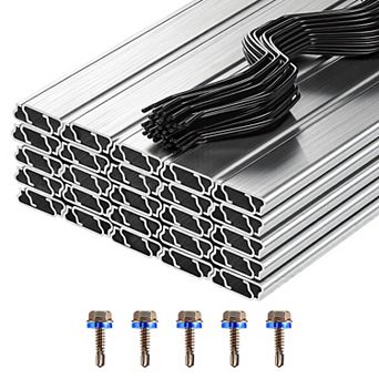 VEVOR Greenhouse Spring Wire and Lock Channel, 50 Packs 6.56 ft PVC-Coated Wiggle Wire