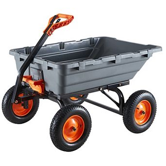 VEVOR Garden Dump Cart, 1500 lbs Poly Dump Cart, with 90° Quick-Dumps Mechanism