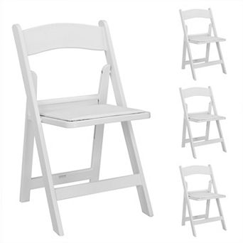 4-Pack Folding Chairs with Padded Seat for Indoor, Outdoor Events